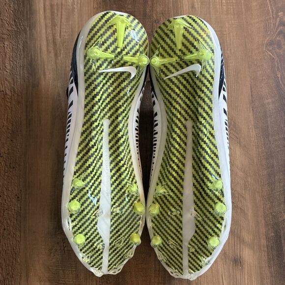Nike Vapor Carbon Elite 2014 TD Size 14 Football Cleats White Black 631425-100 main image 9